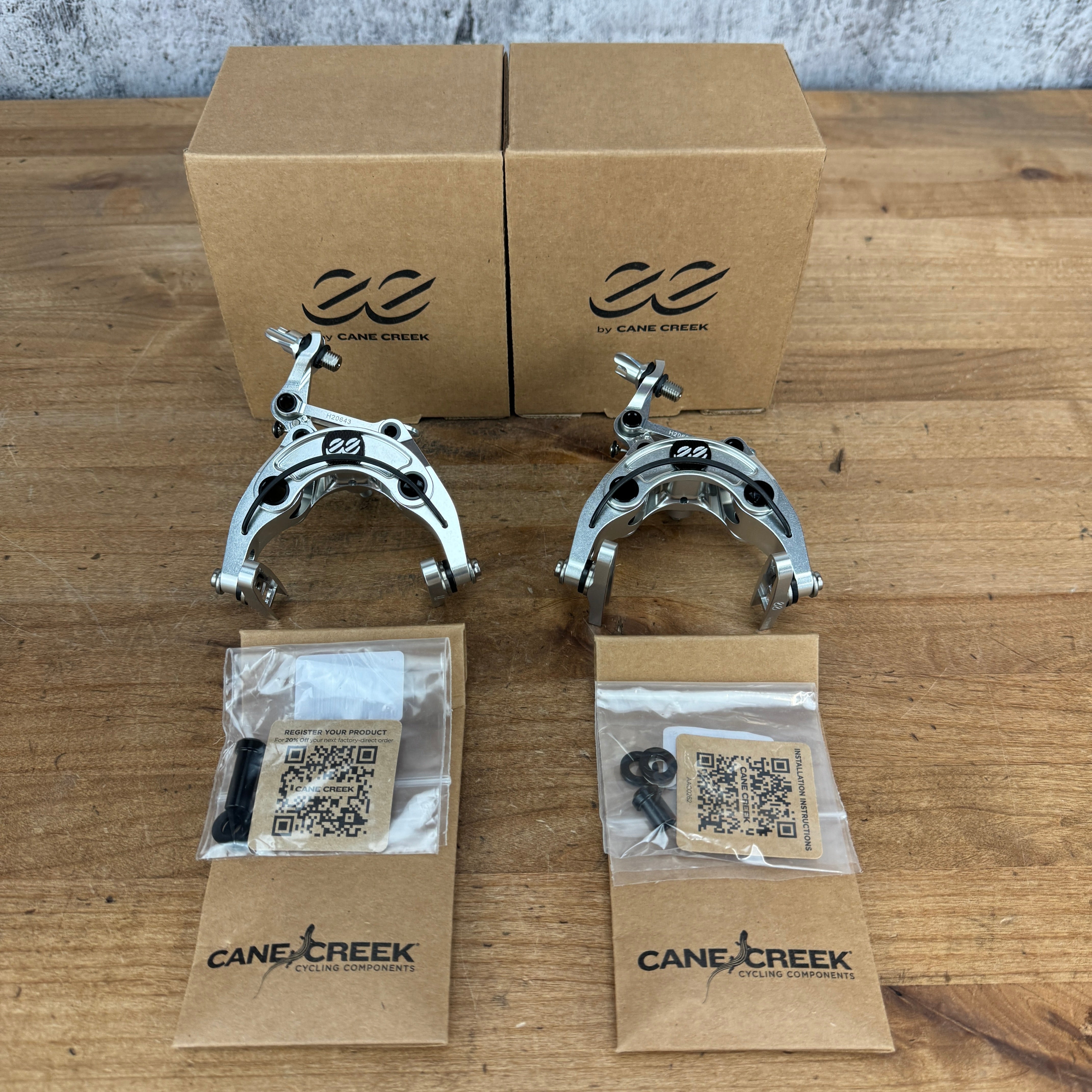 New! Cane Creek eeBrakes Gen 4 Center-Mount Silver Rim Brake Calipers