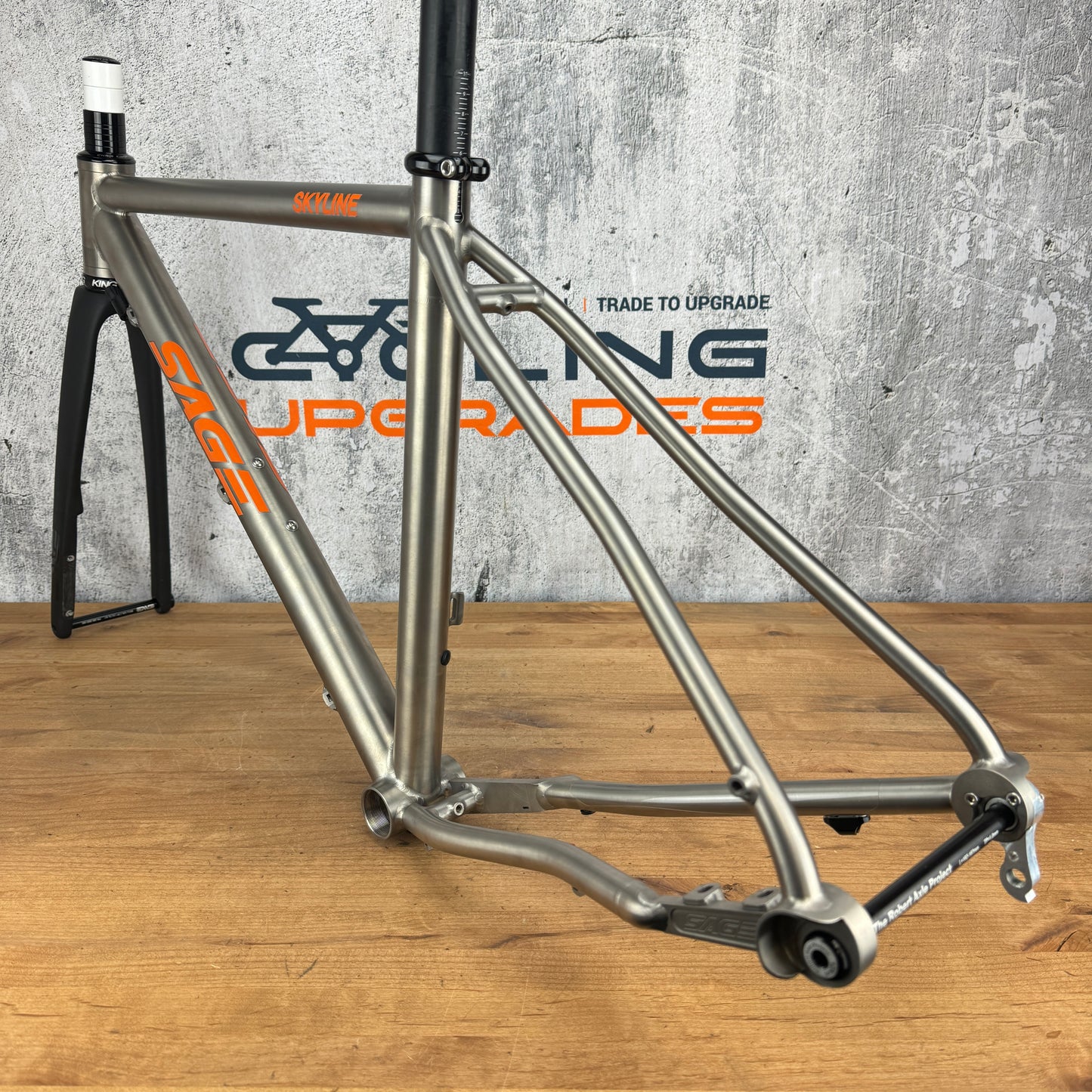 Ridden Once! 2021 Sage Skyline 50cm Titanium Disc Frameset + Enve Carbon Fork