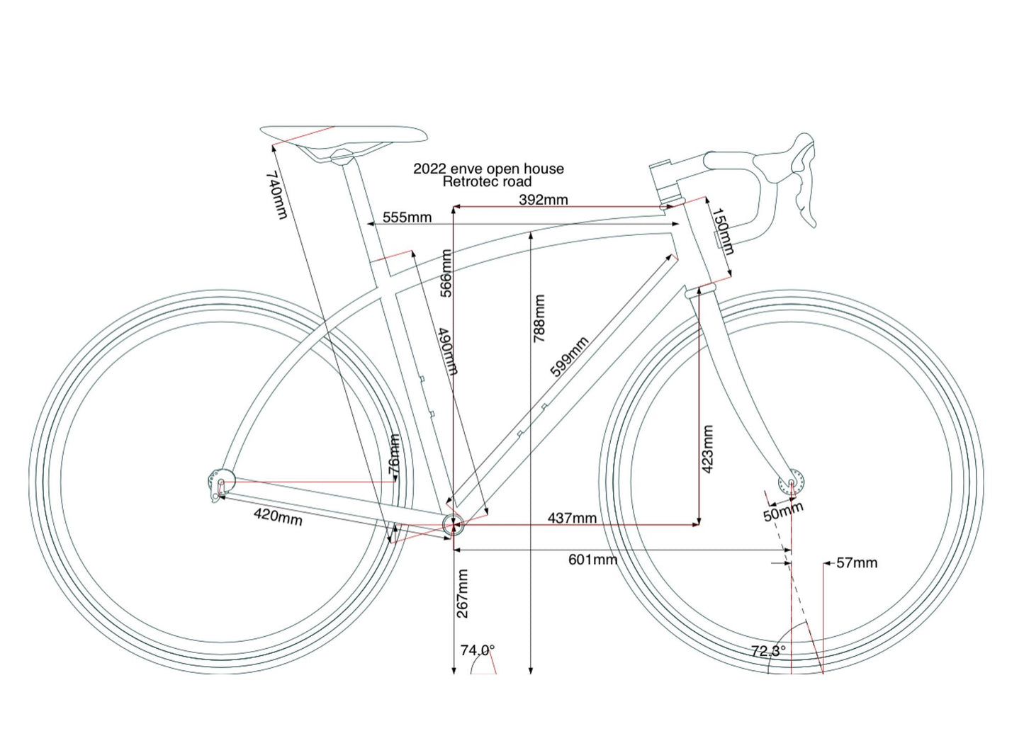 Low Mile Retrotec Road 55cm Steel Disc Frameset 700c Enve Carbon Fork Chris King