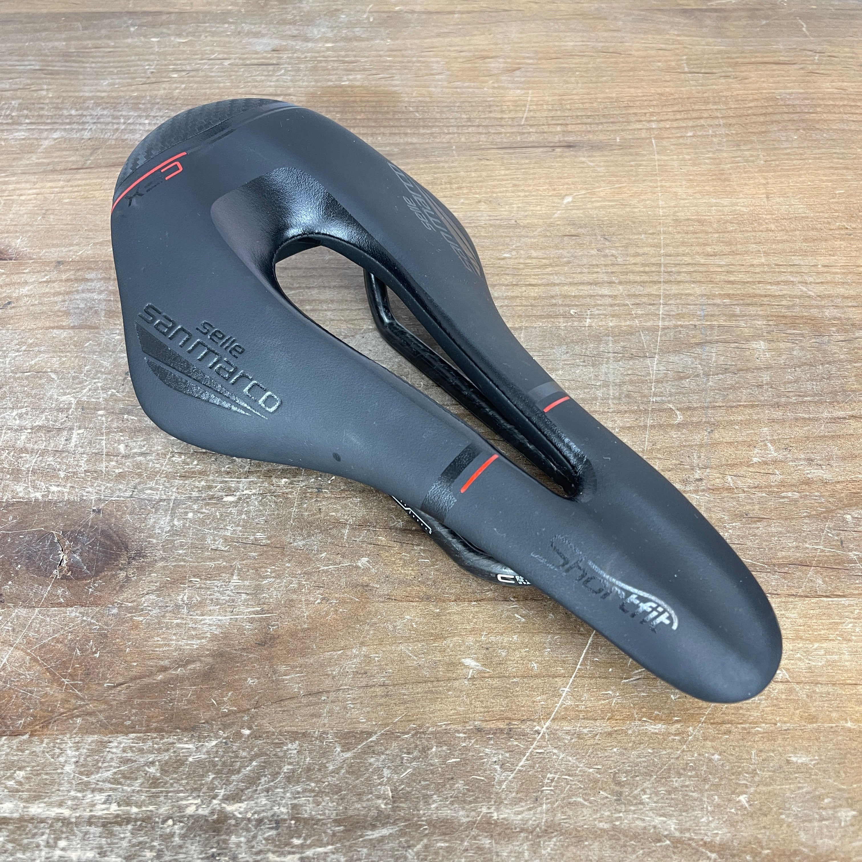 Selle San Marco CFX Short Fit 7x10mm Carbon Rails 130mm Carbon