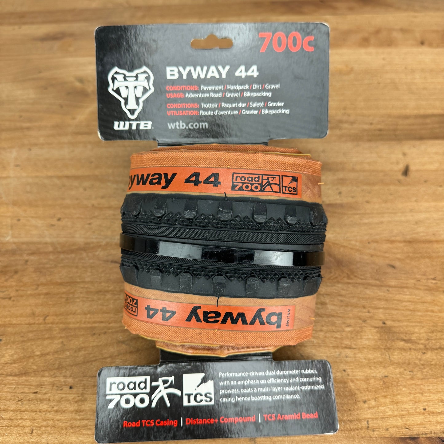 New! WTB Byway 44 700c x 44mm Tubeless Ready Single Gravel Tire 463g