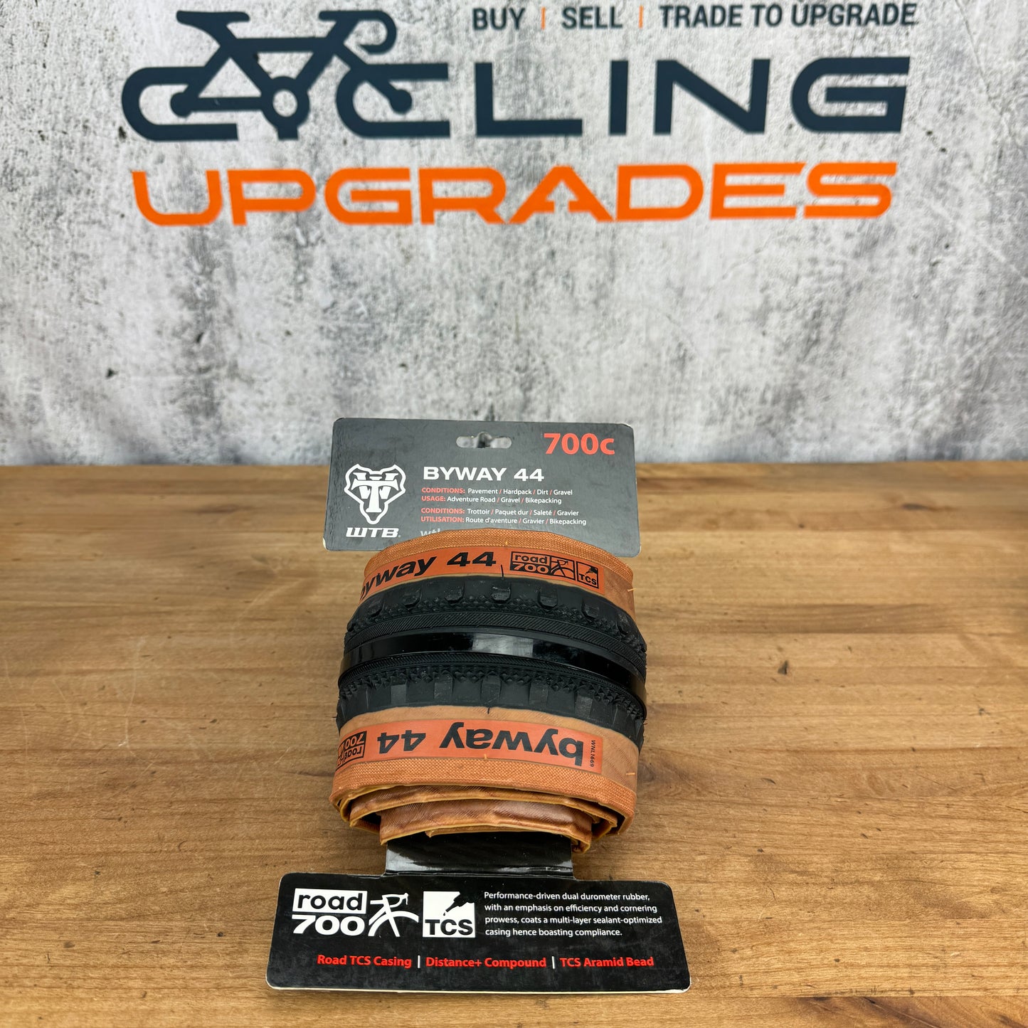 New! WTB Byway 44 700c x 44mm Tubeless Ready Single Gravel Tire 463g