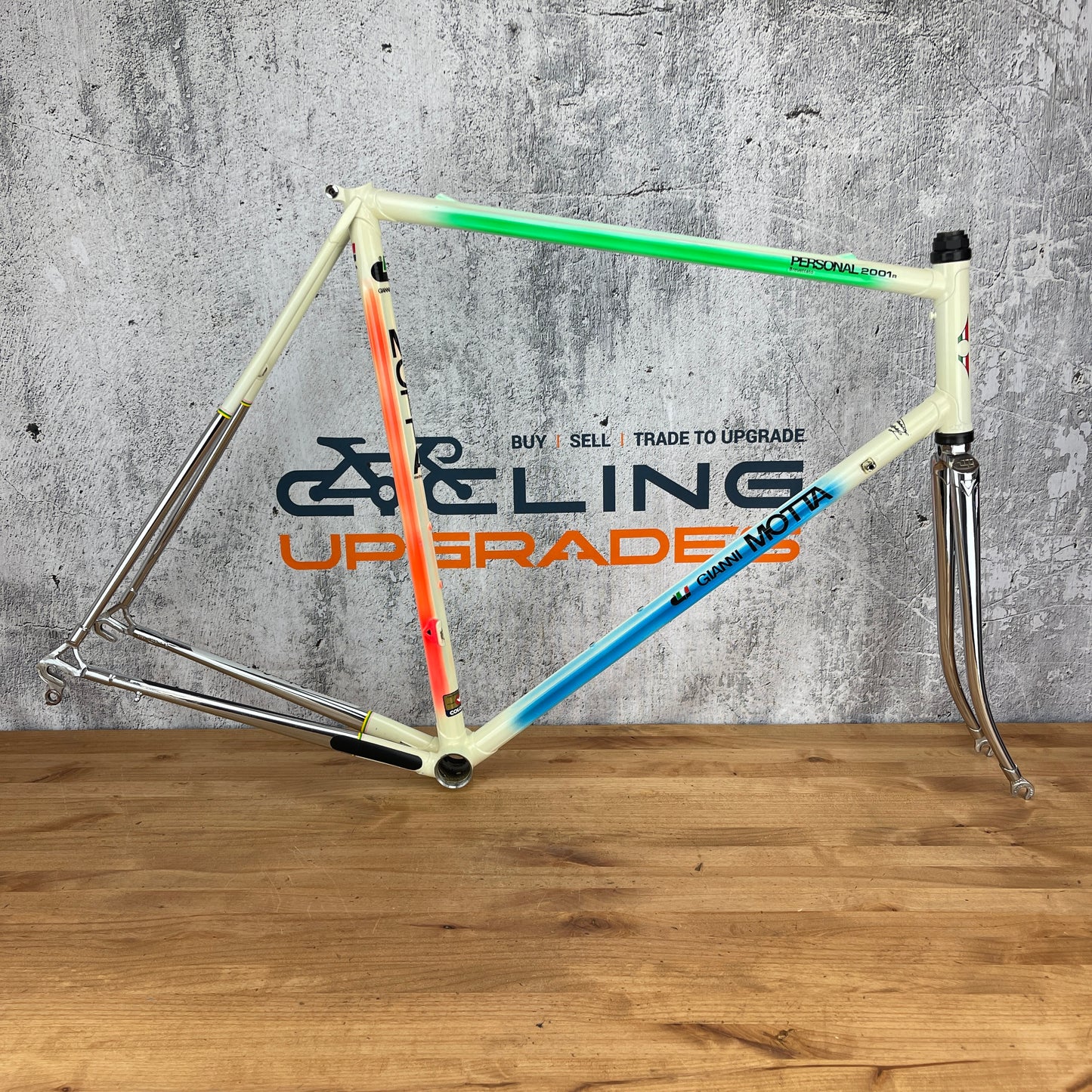 Rare! Gianni Motta Personal 2001R Glow in the Dark 58cm Columbus Steel Frameset