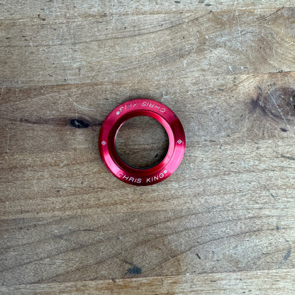 Chris King Inset 8 Red 44mm Headtubes 1 1/4" Tapered Steerer Headset