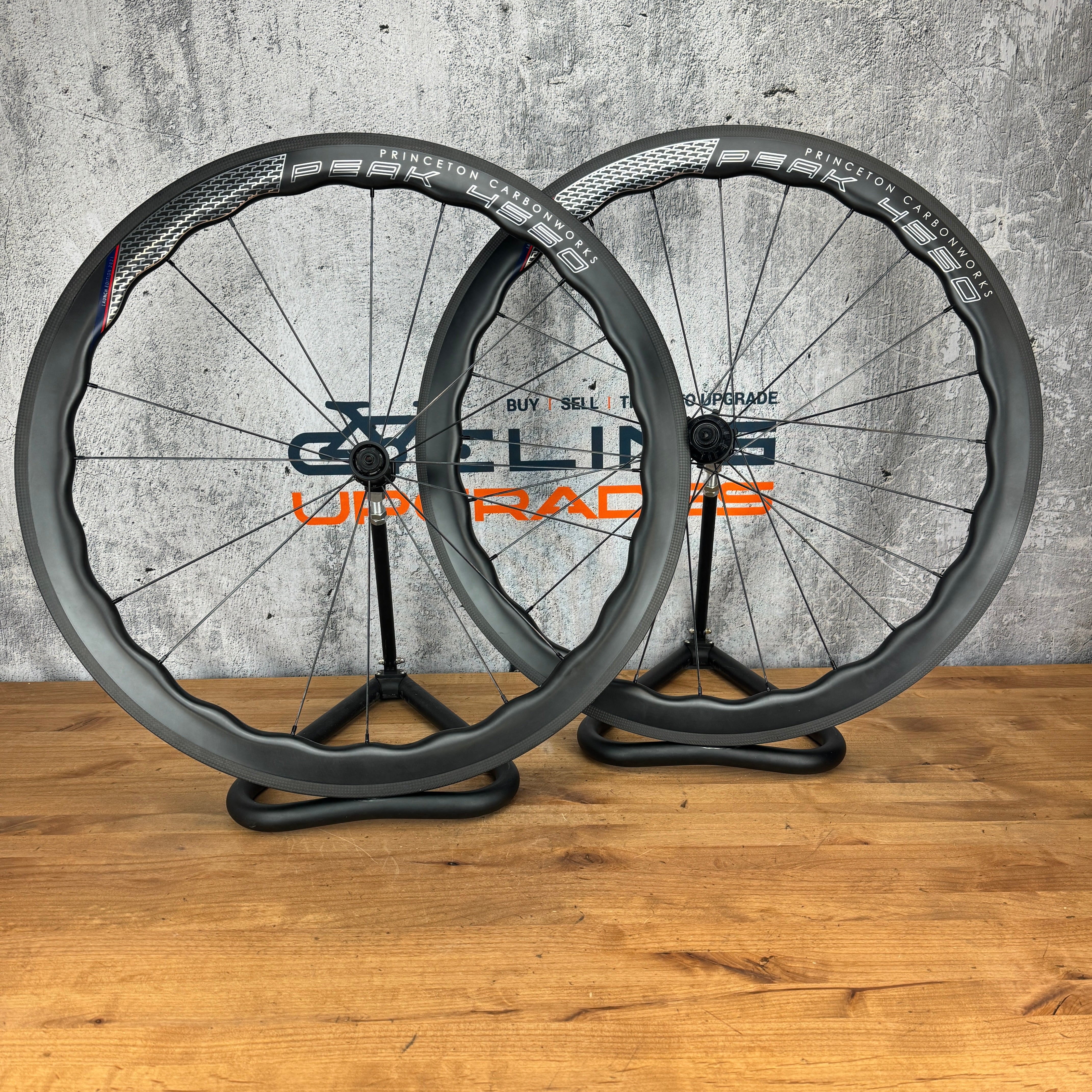 New! Princeton CarbonWorks Peak 4550 Carbon Tubular Wheelset Rim Brake –  CyclingUpgrades.com