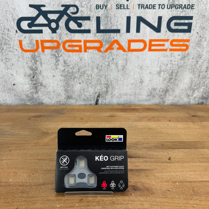 New! Look Keo Grip Anti-Slip 4.5 Degree Float Gray Road Pedal Cleats Set