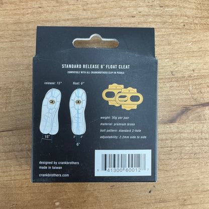 Crankbrothers Standard Release 6 Degree Float Premium Brass Pedal Cleats Set 30g