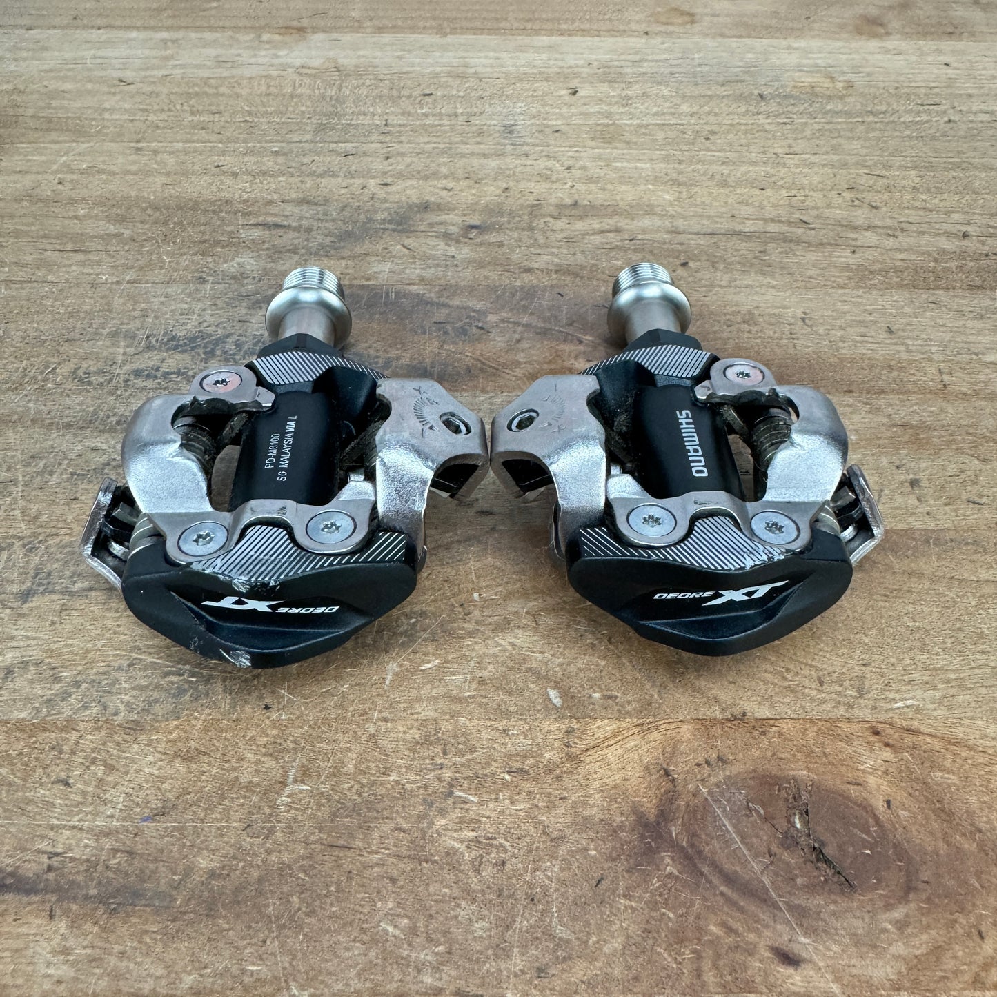 Low Mile! Shimano Deore XT PD-M8100 Clippless Mountain Bike Pedals 34g