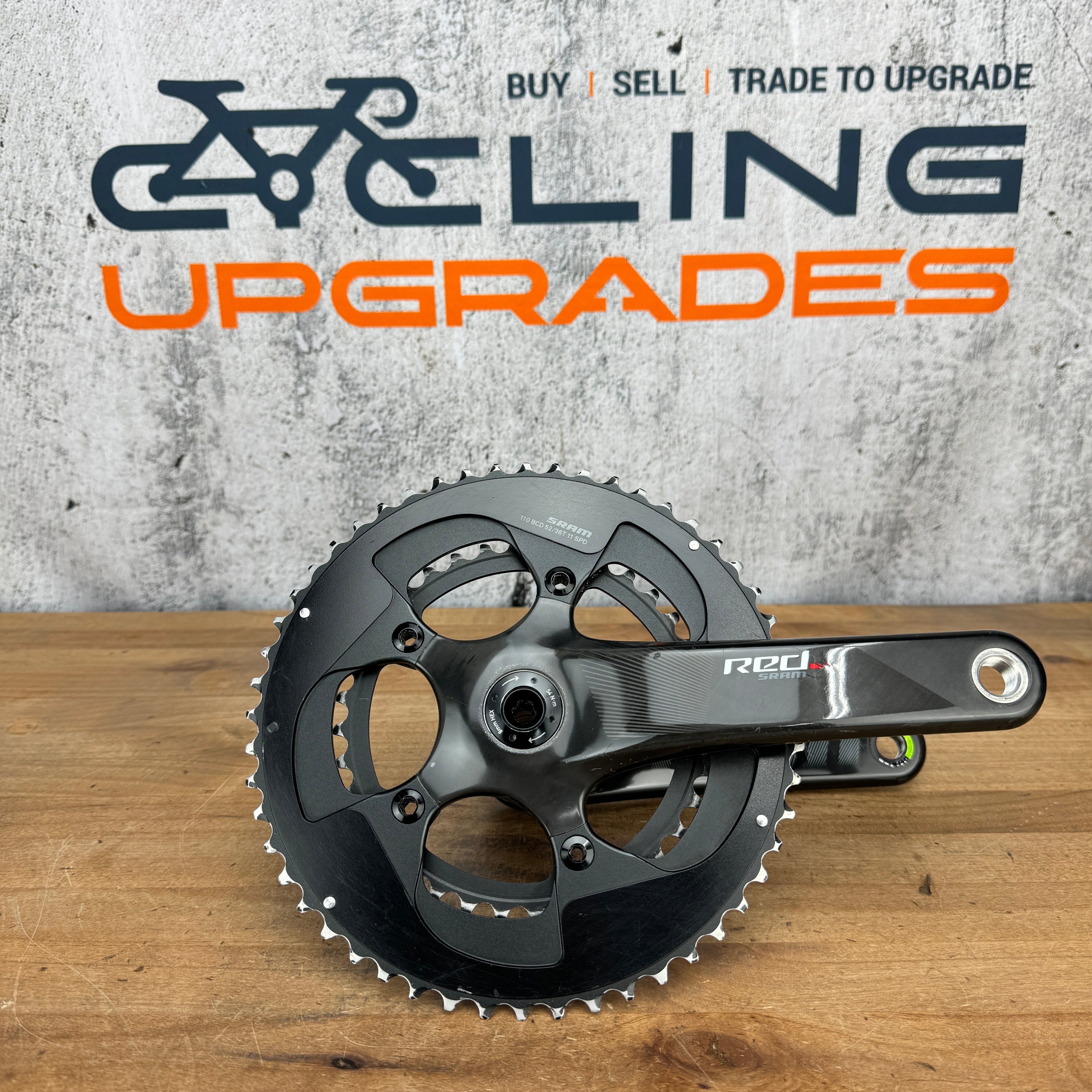 SRAM Red Carbon BB30 172.5mm 110mm BCD Crankset with 52/36t Chainrings –  CyclingUpgrades.com