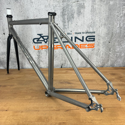 Low Mile! 2014 Guru Praemio Small 53.5cm Rim Brake Titanium Frameset 700c 1815g