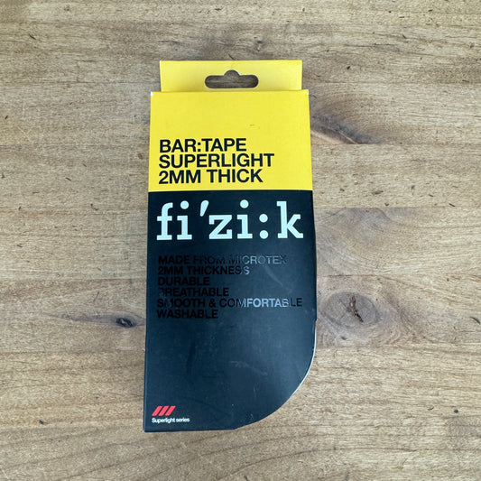 New! Fizik Superlight Bar Tape 2mm Black Cycling Accessories MSRP $35