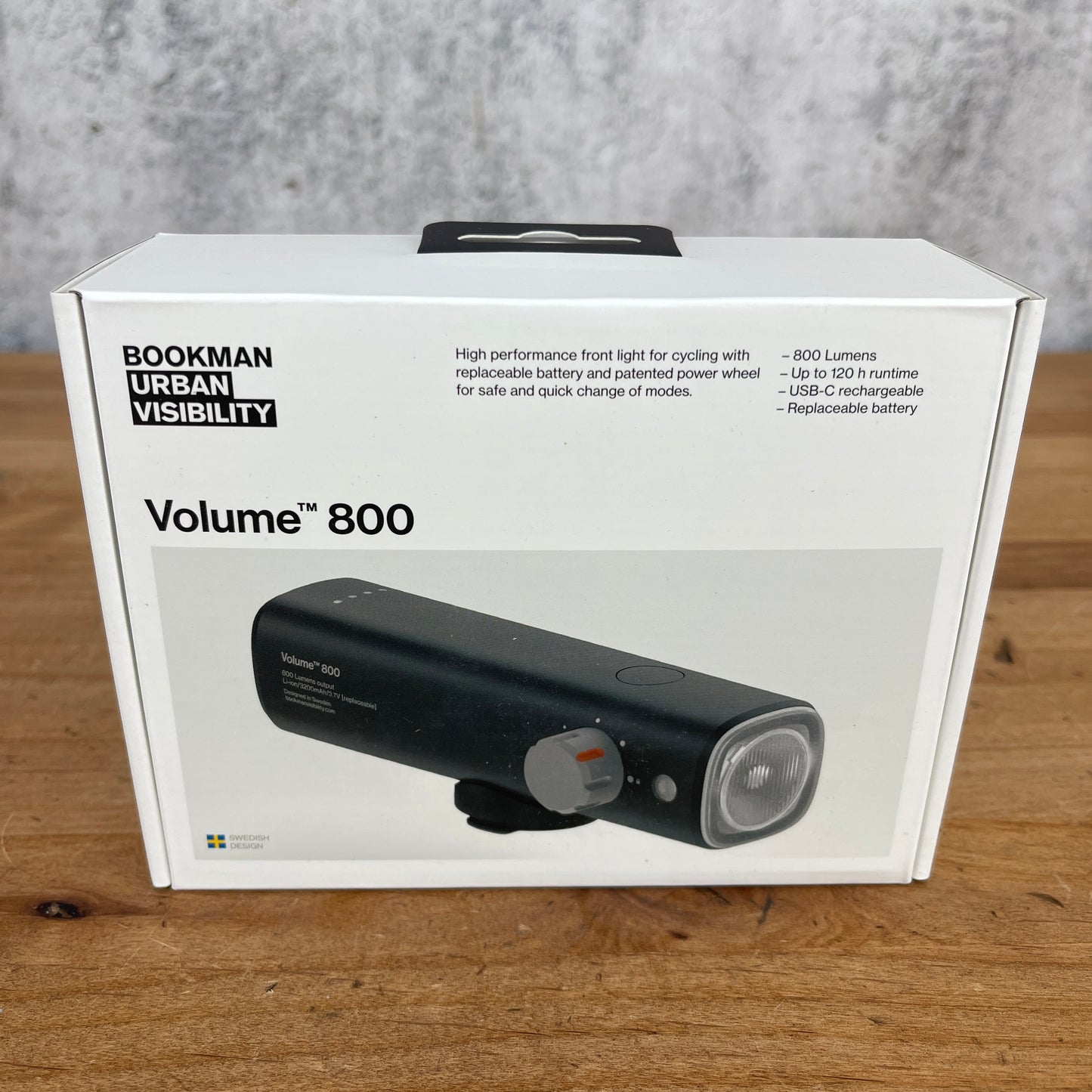 New! Bookman Volume 800 Bike Light 800 Lumens 3200 mAh Cycling USB-C 118g