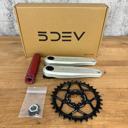 New! 5DEV Freeride DH 155mm SRAM 8-Bolt MTB Mountain Bike Alloy Crankset 680g