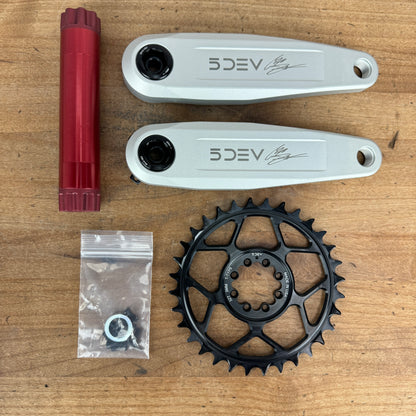 New! 5DEV Freeride DH 155mm SRAM 8-Bolt MTB Mountain Bike Alloy Crankset 680g