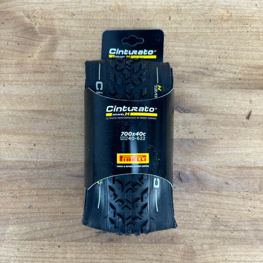 New! Single Pirelli Cinturato Gravel M  700c x 40mm Black Tubeless Gravel Tire