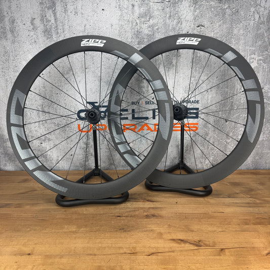 Low Mile! Zipp 404 Firecrest Carbon Tubeless Hookless Disc Wheelset 700c 1504g