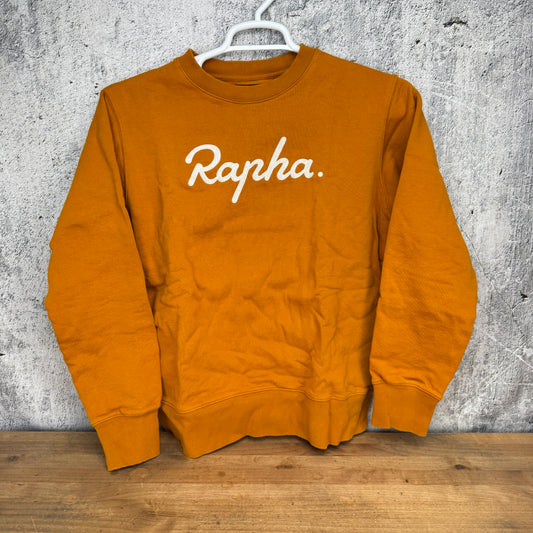 Worn Once! Rapha Logo Men's Large Chain Stitch Orange Marl Sweatshirt