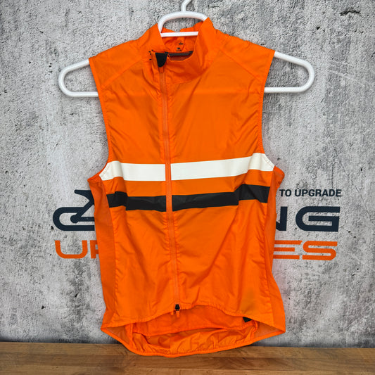 Worn Once! Rapha Brevet Gilet Men's Small Orange Cycling Vest