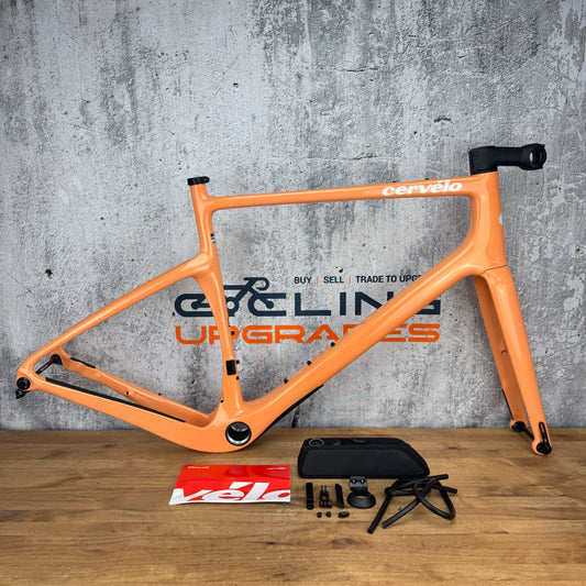 Mint! 2024 Cervelo Aspero 58cm Peaches and Cream Carbon Disc Gravel Frameset