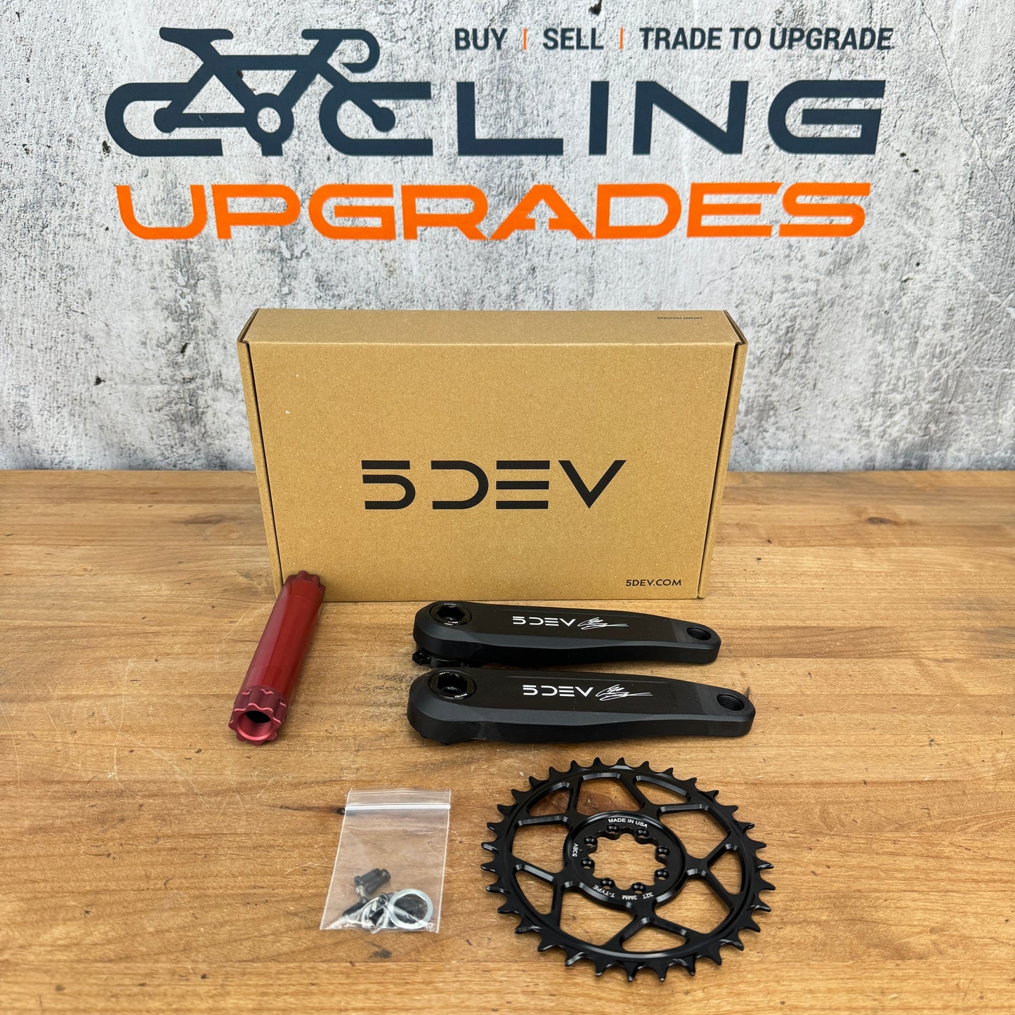 New! 5DEV Freeride DH 155mm SRAM 8-Bolt MTB Mountain Bike Black Crank Arms 680g