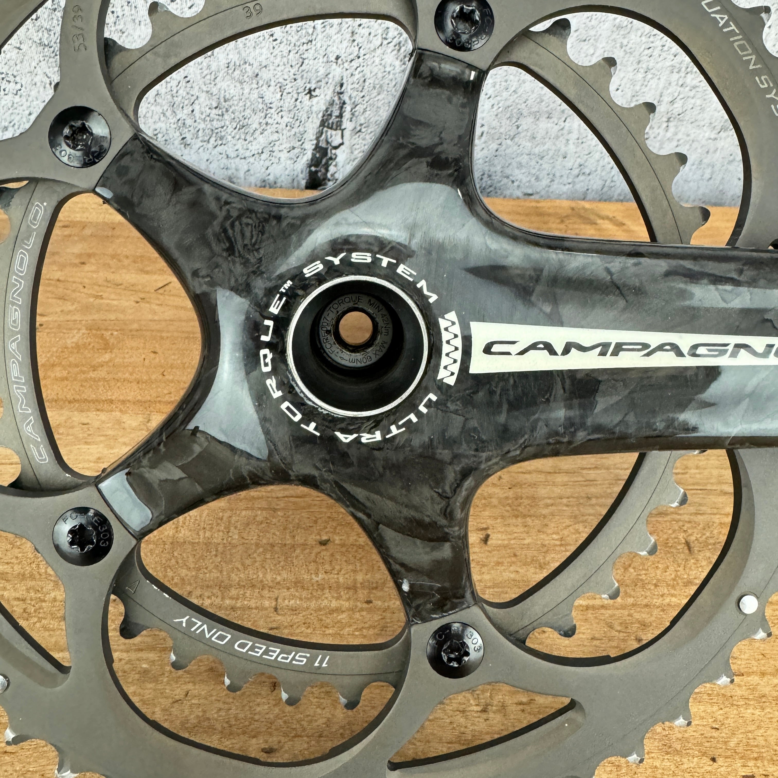 Campagnolo Super Record 11 Speed 172.5mm 53/39t Carbon 5-Bolt Crankset 647g