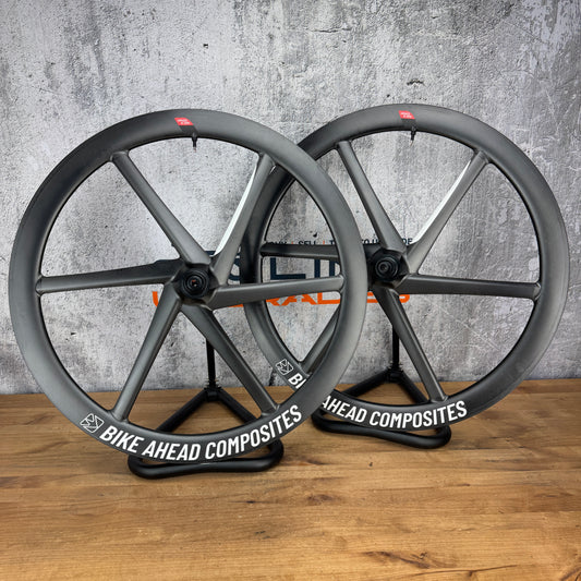 Bike Ahead Composites Biturbo Aero 6-Spoke Carbon Tubeless Disc Wheelset 700c