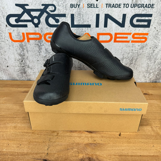 New! Shimano SH-RX801 RX8 EU 42 Black Gravel MTB 2-Bolt Cycling Shoes MSRP $275