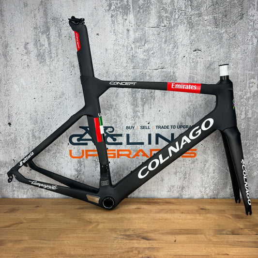 Mint 2020 Colnago Concept UAE Emirates 54s 56.5cm Rim Brake Carbon Frameset 700c