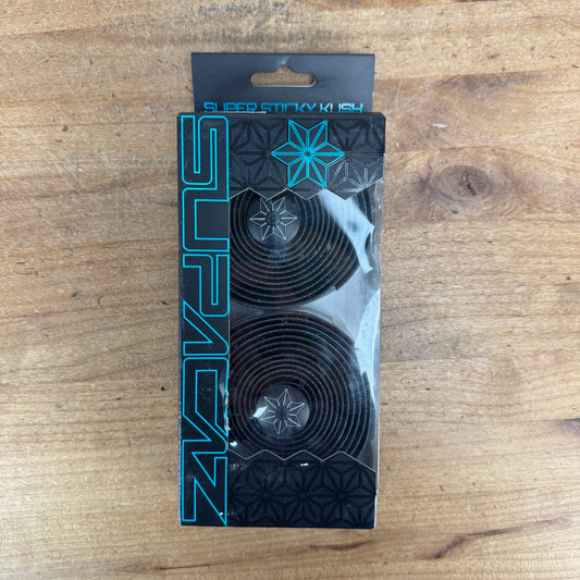 New! Supacaz Super Sticky Kush Black Bike Handlebar Bar Tape Black MSRP $40