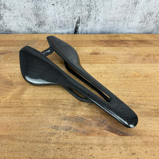 Low Mile! Berk Lupina Carbon Glossy 150mm 7x9mm Rails Bike Saddle 70g