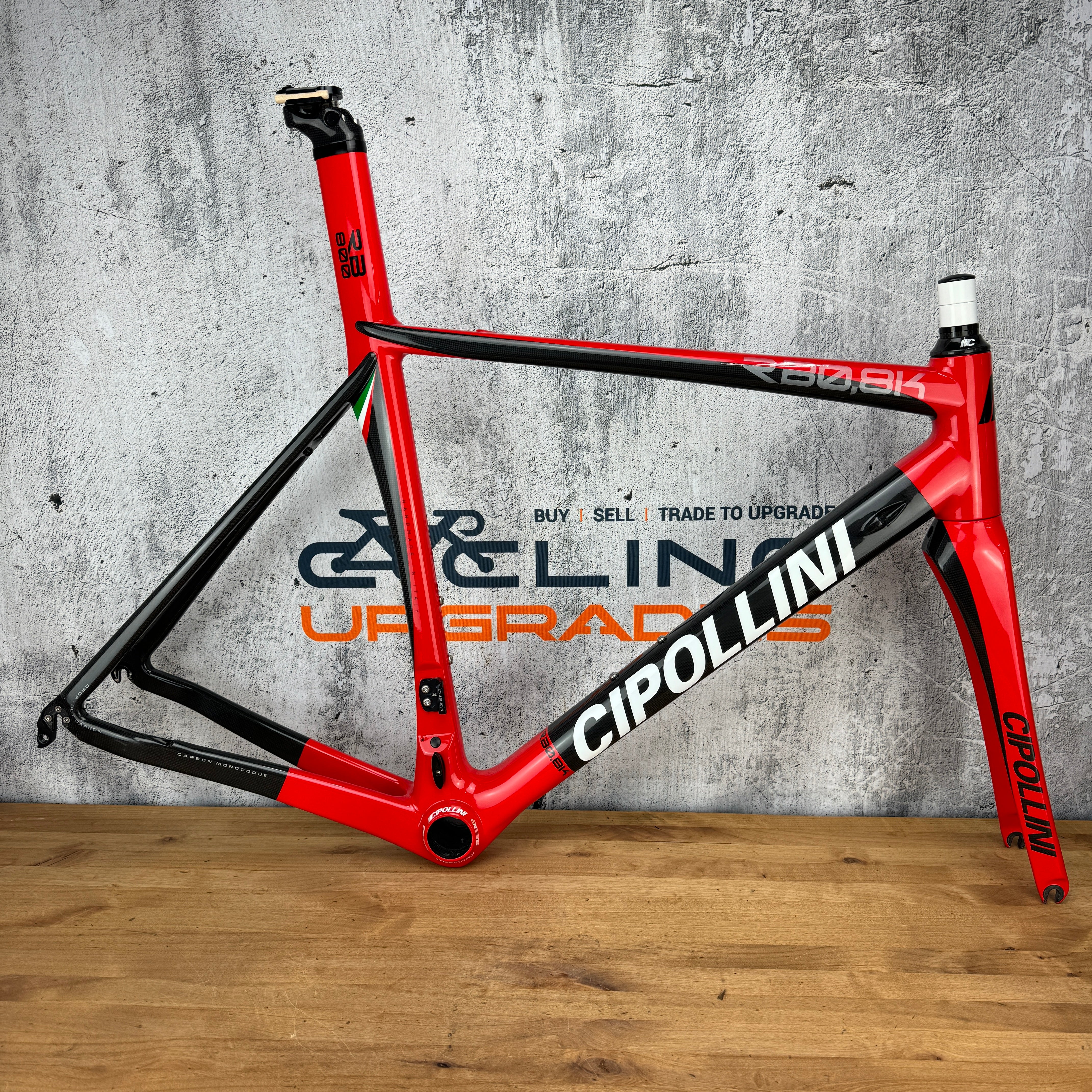 Low Mile 2014 Cipollini RB0.8k RB800 Large Rim Brake Carbon Frameset 700c 1938g