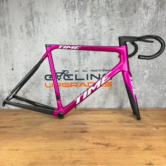 Mint! 2023 Time Alpe D'Huez 21 Large (57cm) Pink Disc Frameset Deda Alanera