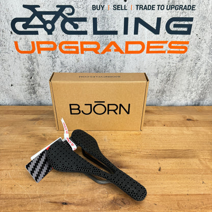 New! Bjorn Cycles Setka 3D Printed 143mm 7x9mm Carbon Rail Bike Saddle 131g