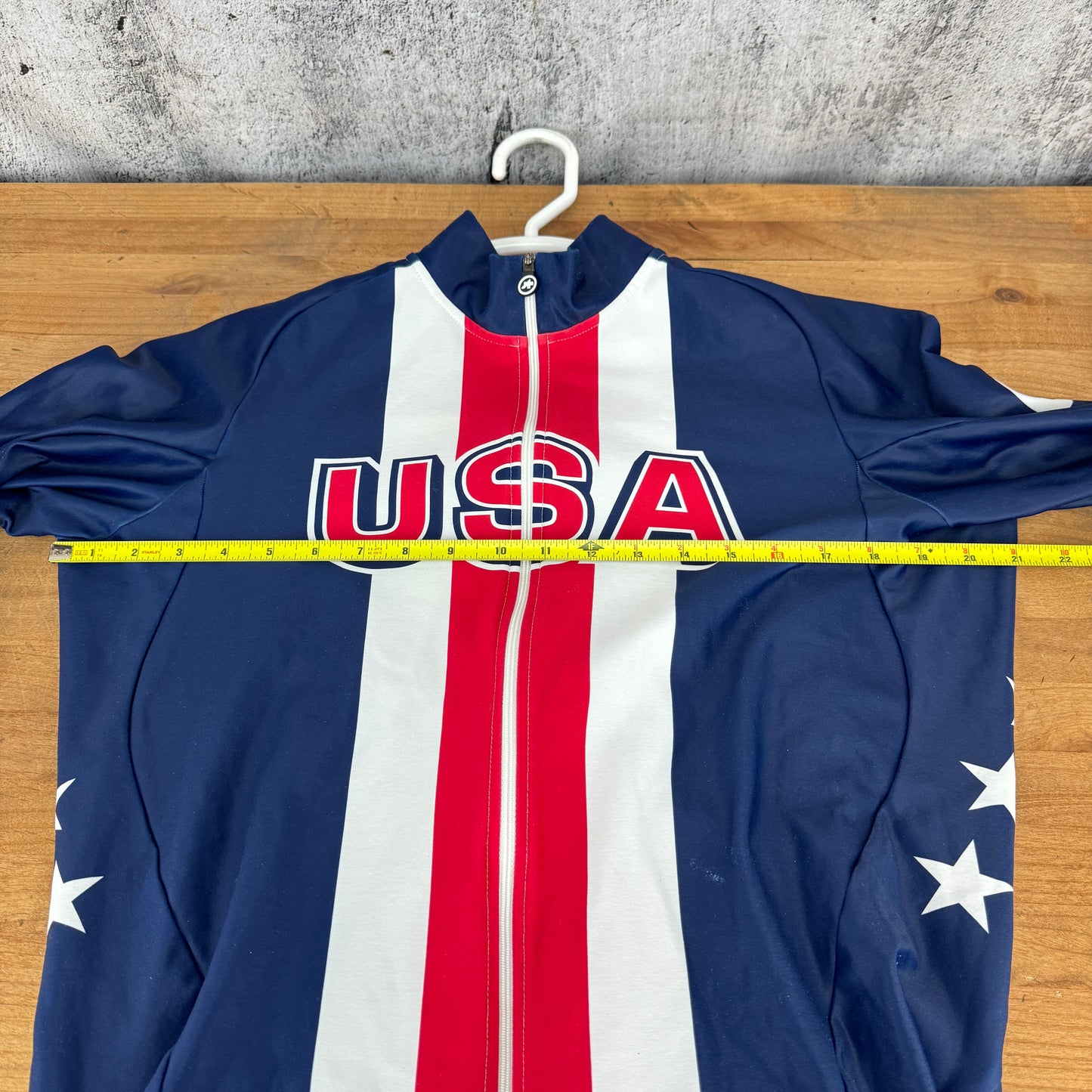 Assos Long Sleeve Thermal Team USA Zip Up Mens XL Cycling Jersey