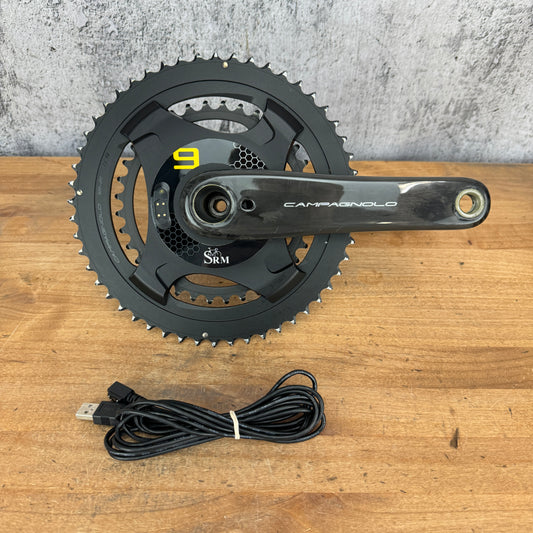 Low Mile! Campagnolo SRM PM9 175mm 52/36t 12-Speed Carbon Power Meter Crankset