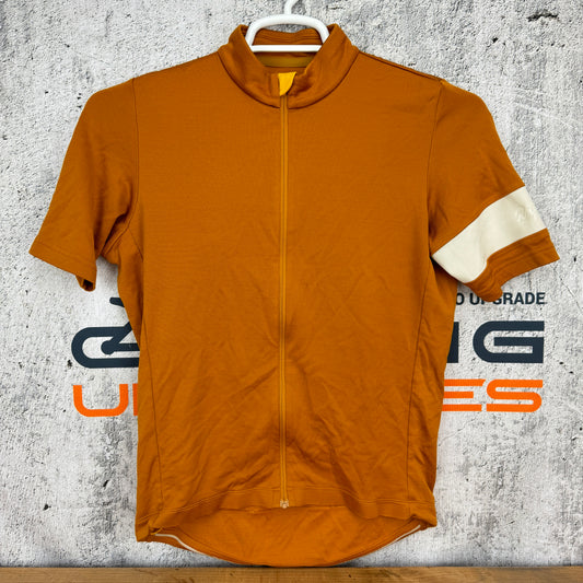 Ligh Wear Rapha Classic Men's Medium Dusted Orange/White Merino Cycling Jersey