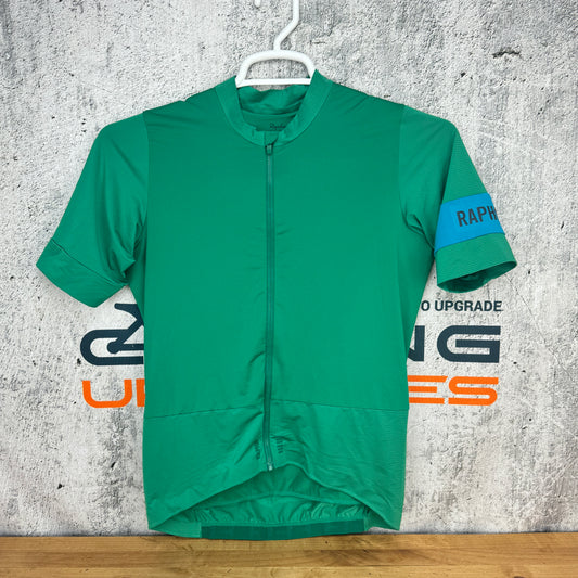 Light Use! Rapha Pro Team Men's Large Green Short Sleeve Cycling Jersey