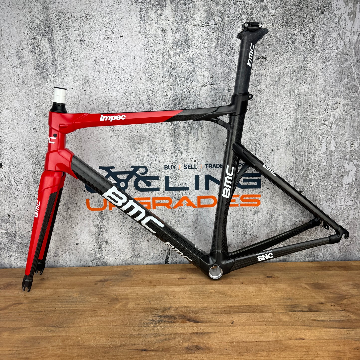 BMC Impec Equipe Team Red 53cm Rim Brake Carbon Frameset Performance Fit 700c