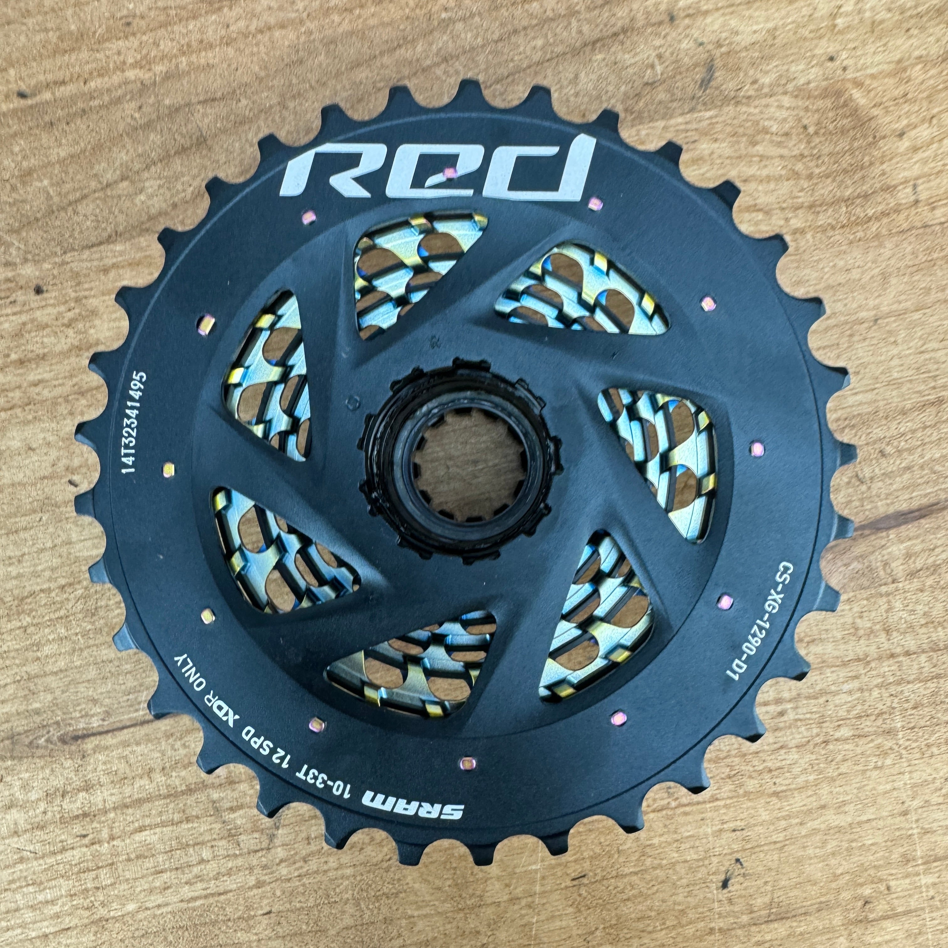 New! SRAM Red AXS D1 XG-1290 10-33t XDR Rainbow 12-Speed Bike Cassette 211g