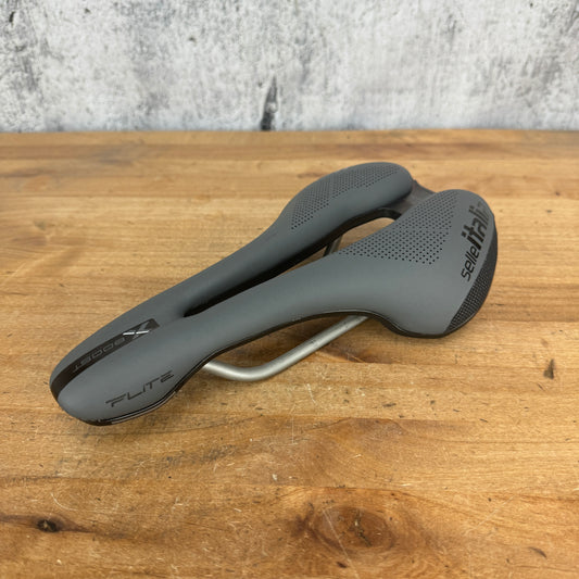 Selle Italia Flite Boost X-Cross Ti 316 Superflow 7x7mm Titanium 145mm Saddle