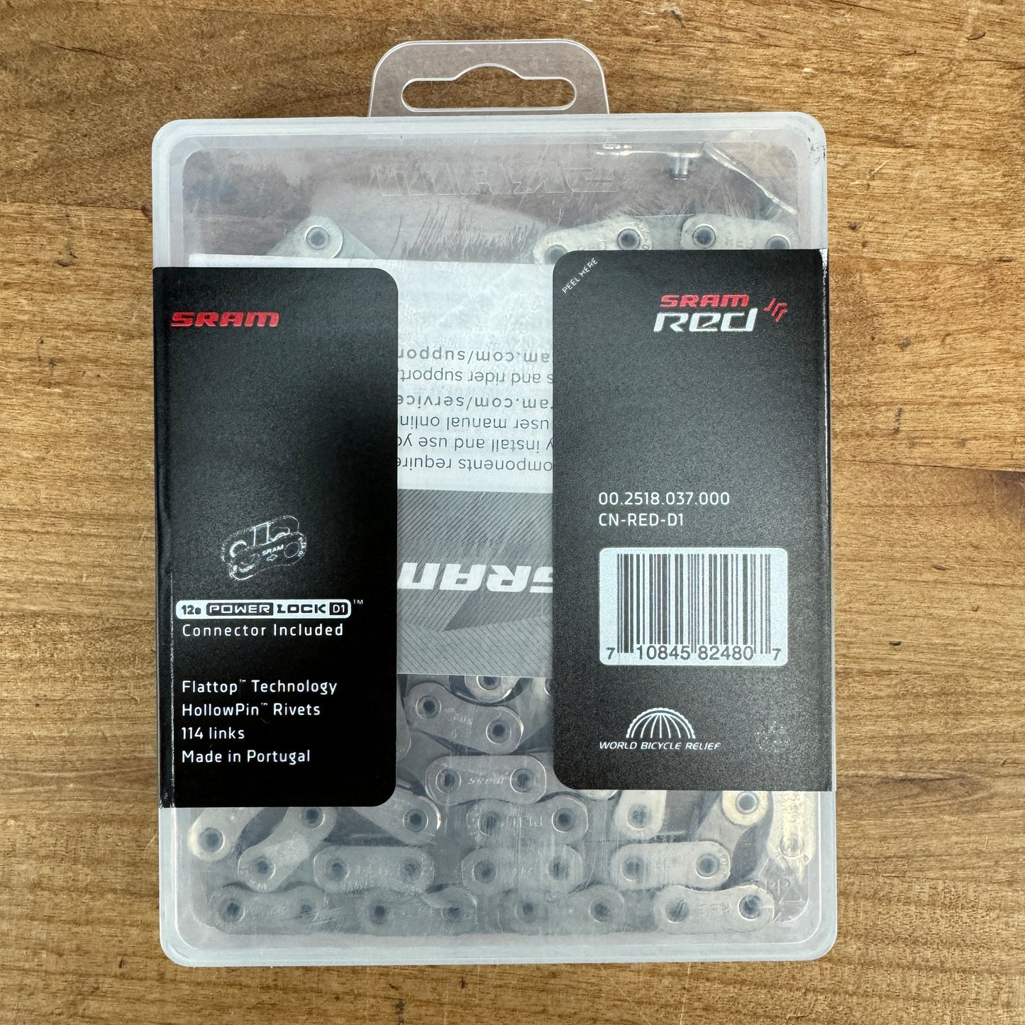 New! SRAM Red AXS D1 Flattop Hollow Pin 114 Links 12-Speed Road Bike Chain