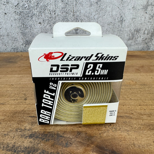 New! Lizard Skins 2.5mm V2 Durasoft Polymer Gold Bar Tape MSRP $30