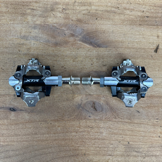 Light Use! Shimano XTR PD-M9100 Steel Bearings Dual-Sided SPD Pedals 319g