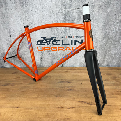 Low Mile Retrotec Road 55cm Steel Disc Frameset 700c Enve Carbon Fork Chris King