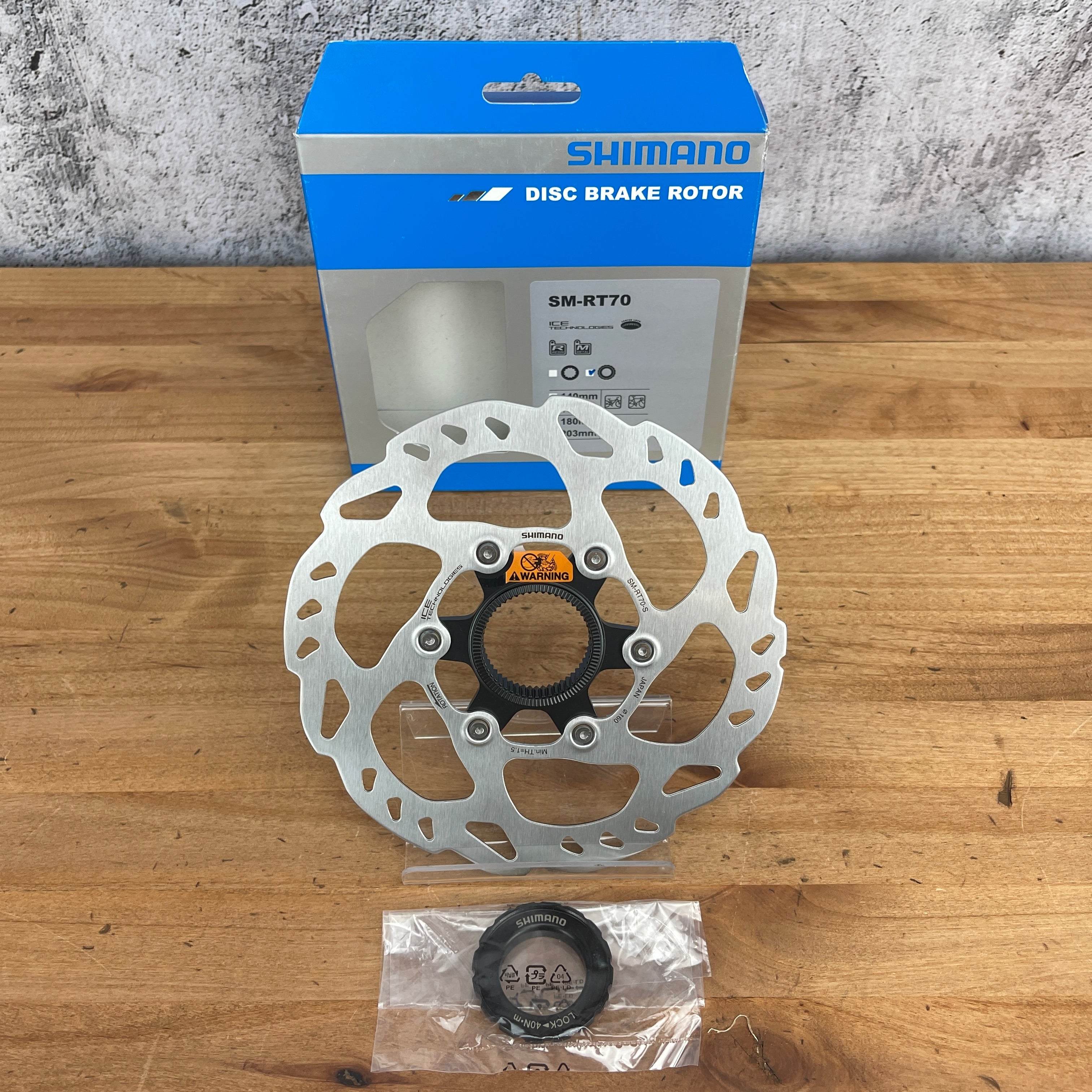 New! Single Shimano SM-RT70-S 160mm Center-Lock Disc Brake Rotor