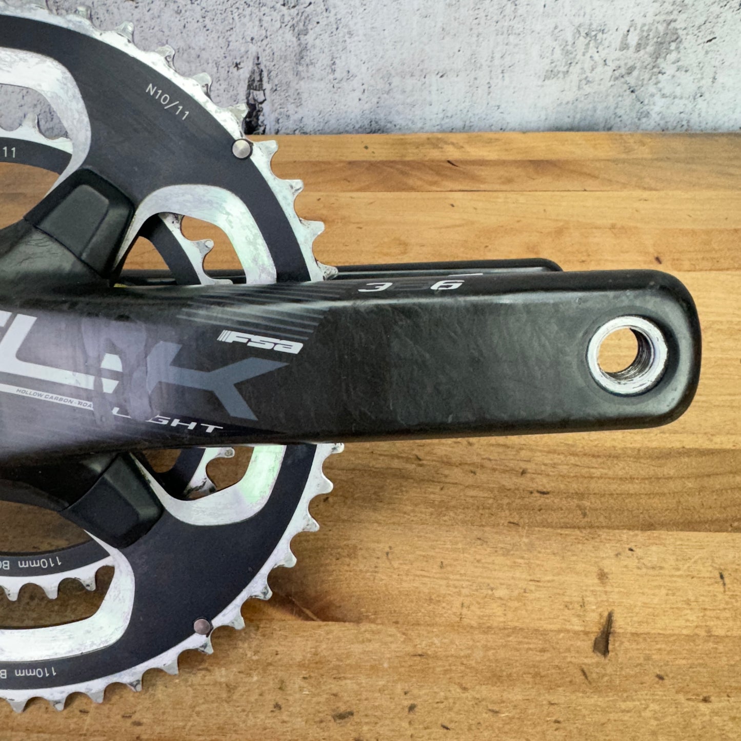 FSA SL-K Light Carbon 52/36t 10/11-Speed BB386EVO 175mm Bike Crankset 615g