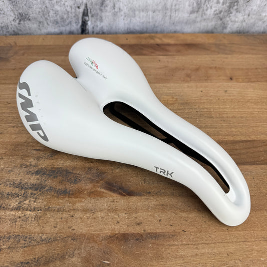 Selle SMP TRK 7x7mm Steel Rails 155mm Bike Saddle White 425g