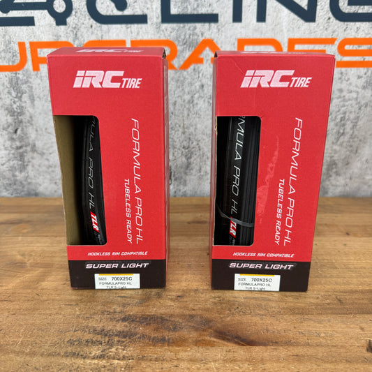 New! Pair IRC Formula Pro HL Super Light TLR Tubeless 700c x 25mm Tires