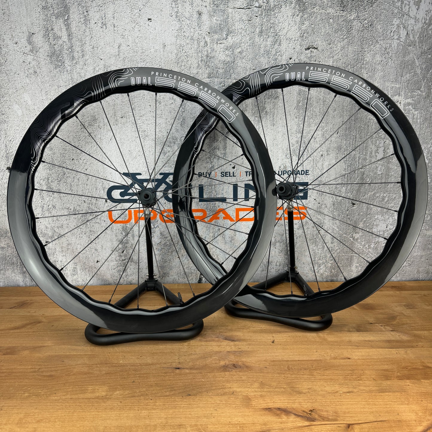 Mint! Princeton CarbonWorks Dual 5550 DT 180 Carbon Tubeless Disc Wheelset 1486g