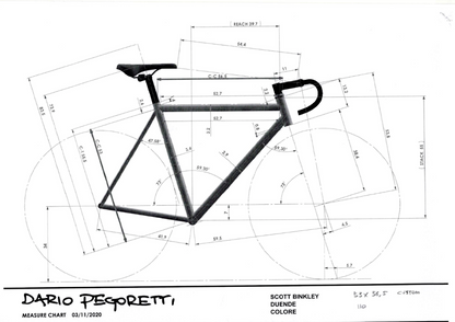 2020 Dario Pegoretti Duende 56cm Rim Brake Steel Frameset 700c Falz Carbon Fork